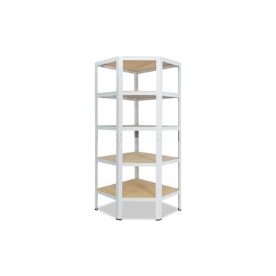 shelfplaza HOME 180x60x30 cm Eckregal in weiß mit 5 Böden und 175 kg Traglast pro Boden Image
