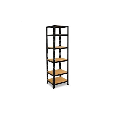 shelfplaza BLACK 180x40x40 cm Schwerlastregal in schwarz mit 6 Böden und 145 kg Traglast pro Boden Image