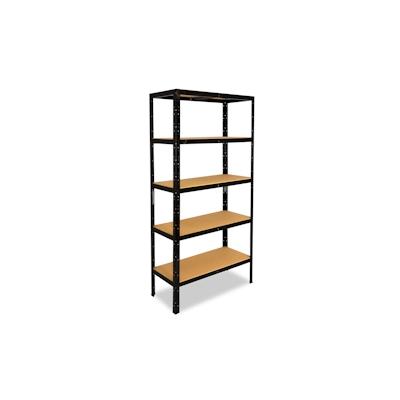 shelfplaza BLACK 180x40x23 cm Schwerlastregal in schwarz mit 5 Böden und 175 kg Traglast pro Boden Image