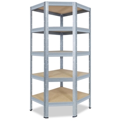 shelfplaza PRO 200x70x40 cm Eckregal in verzinkt mit 5 Böden und 200 kg Traglast pro Boden Image