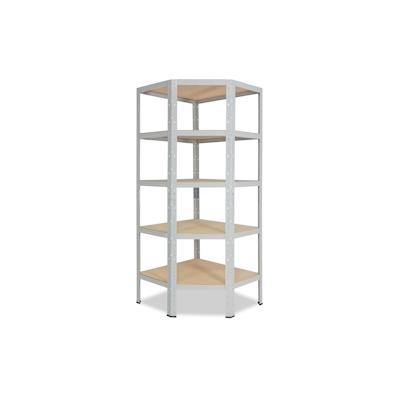shelfplaza OFFICE 180x80x50 cm Eckregal in lichtgrau mit 5 Böden und 175 kg Traglast pro Boden Image