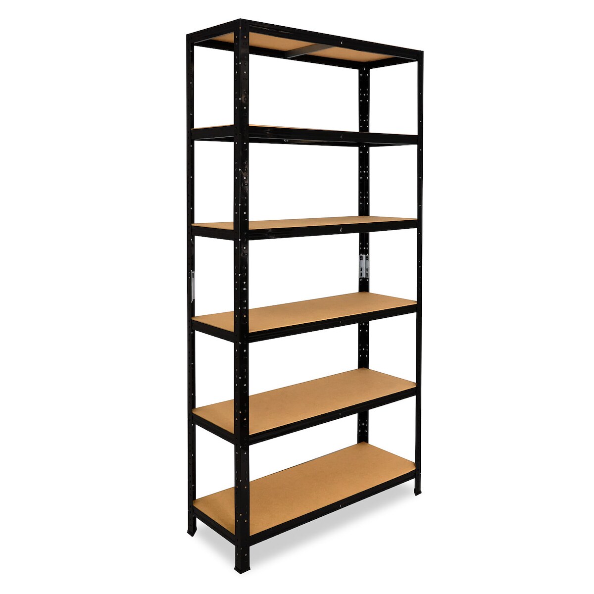 shelfplaza BLACK 180x30x45 cm Schwerlastregal in schwarz mit 6 Böden und 145 kg Traglast pro Boden Image