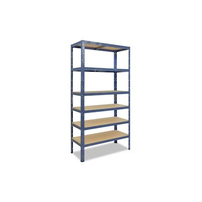 shelfplaza HOME 200x110x45 cm Schwerlastregal in blau mit 6 Böden und 145 kg Traglast pro Boden Image