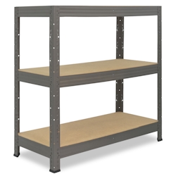 shelfplaza PRO 90x90x40 cm Schwerlastregal in grau mit 3 Böden und 200 kg Traglast pro Boden Image