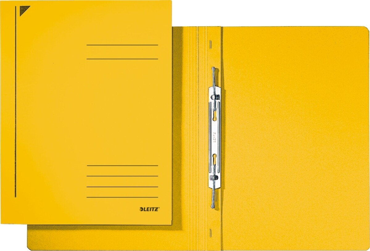 LEITZ Spiralhefter A4 Karton kaufm. Heftung gelb Packung mit 25 Stück Image
