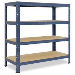 shelfplaza HOME 100x40x45 cm Schwerlastregal in blau mit 4 Böden und 175 kg Traglast pro Boden Image