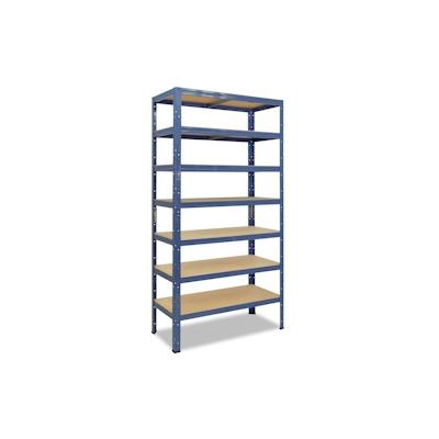 shelfplaza HOME 200x80x40 cm Schwerlastregal in blau mit 7 Böden und 125 kg Traglast pro Boden Image
