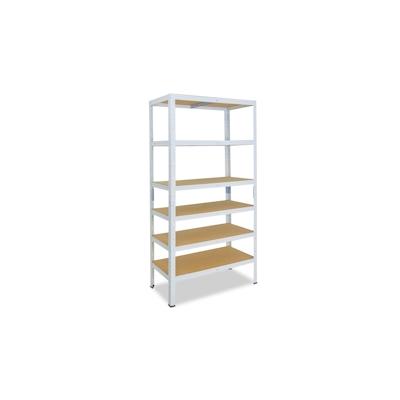 shelfplaza HOME 230x70x45 cm Schwerlastregal in weiß mit 6 Böden und 145 kg Traglast pro Boden Image
