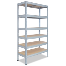 shelfplaza PRO 180x70x45 cm Schwerlastregal in verzinkt mit 6 Böden und 166 kg Traglast pro Boden Image