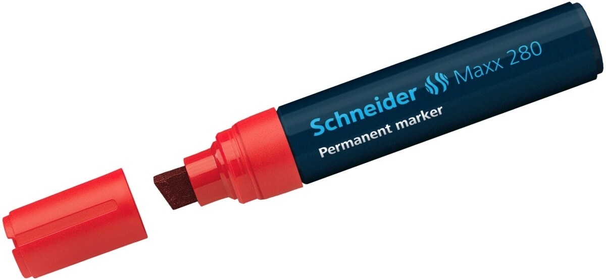 Schneider Permanentmarker 280 rot Packung mit 5 Stück
