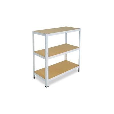 shelfplaza HOME 100x30x50 cm Schwerlastregal in weiß mit 3 Böden und 175 kg Traglast pro Boden Image