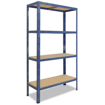 shelfplaza HOME 155x23x30 cm Schwerlastregal in blau mit 4 Böden und 175 kg Traglast pro Boden Image