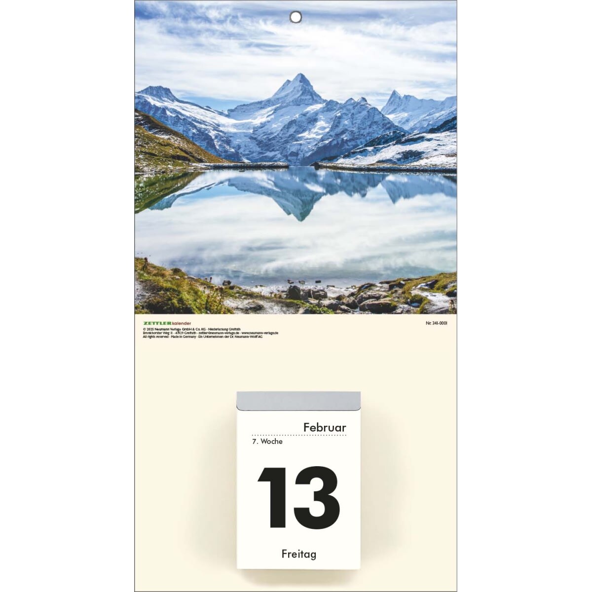 ZETTLER Kalenderrückwand 18x33cm für Typ 302 / 304 / 305 / 312 Natur sortiert Image