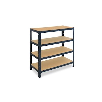 shelfplaza HOME 100x75x50 cm Schwerlastregal in anthrazit mit 4 Böden und 175 kg Traglast pro Boden Image