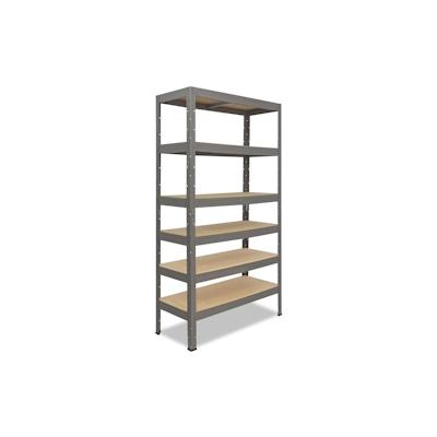 shelfplaza PRO 230x50x30 cm Schwerlastregal in grau mit 6 Böden und 166 kg Traglast pro Boden Image