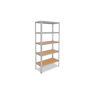 shelfplaza HOME 155x100x60 cm Schwerlastregal in verzinkt mit 5 Böden und 175 kg Traglast pro Boden Image