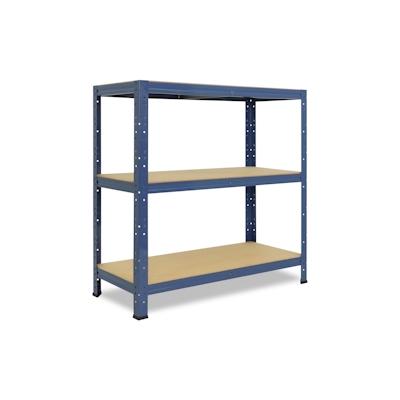 shelfplaza HOME 100x75x60 cm Schwerlastregal in blau mit 3 Böden und 175 kg Traglast pro Boden Image