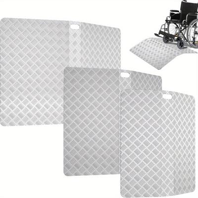 TEMU Ramp Made Of Aluminium 70 X 10 Cm, Ramps, Non-slip Ramps, Capacity Up To 270 Kg, Portable Ramps, Door Thresholds For Cars, Cars, Motorcycles, Wheelchairs (60cm/80cm/100cm Length) Image