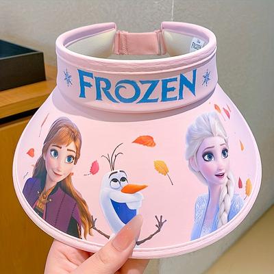 TEMU 1pc Frozen Bucket Hat Summer Breathable Neck Cover Princess Sunshade Cap Park Travel Accessories Image
