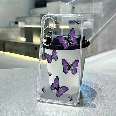 TEMU Purple Pattern Phone Suitable A55/a54/a53/a52 (a52s Universal)/a34(5g)/a32(5g)/a14(5g)/a13 (5g)/s10+/s21/s21u/s21+/s22/s22+/s22u/s23/s23+/s23u Phone Image