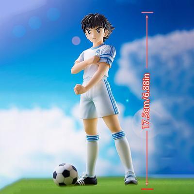 TEMU 14+ Anime Soccer Character Action Figure - Collectible Sports-themed Decor With Dynamic , Jersey, Soccer Ball Base - Perfect Gift For Anime Fans, Collectors, Home/office Decor Image