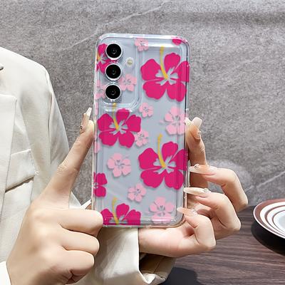 TEMU Full Screen Pink Transparent Anti-fall Shockproof Protective Mobile Phone Case Suitable A32(4g) A33(5g) A50 A51 A52(5g) A53(5g) A54(5g) S20 S20fe S21 S21fe S22 S22+ S23 S23+ S23fe S24 S24+ Image