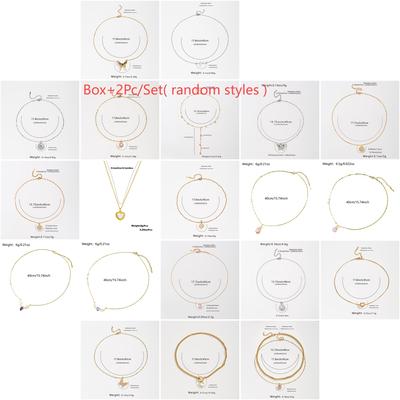 TEMU Jewelry Mystery Box, Necklace With Optional Products - 2 Necklaces , Holidays And Parties, Weddings, Banquets, Casual Outfits, Or Valentine's Day Gifts, All Styles Have Image