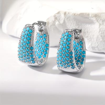TEMU Synthetic Zirconia , Copper Exquisite , Fashionable For , - Jewelry, - Of 2 Image