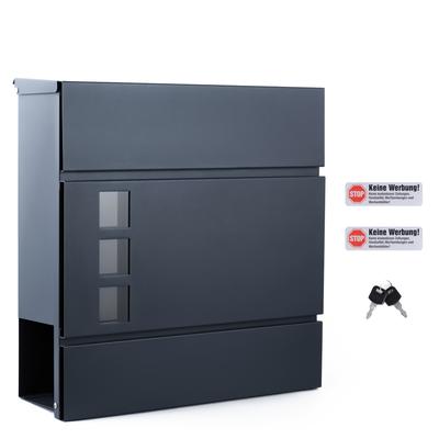 TEMU Letterbox Wall Letter Box With Newspaper Compartment Including 2 Keys And Lock Mailbox (10 X 31 X 33cm) Image