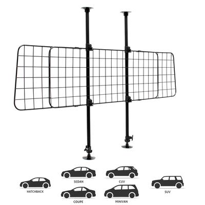 TEMU Wiltec Dog Cage For Car Model B, 72-136cm High, 118-128.5cm Wide, Adjustable, Universal Cage For Trunk Image