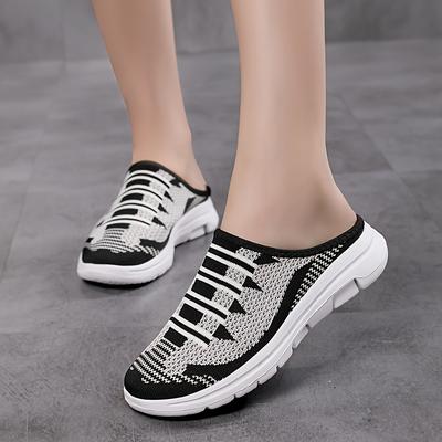 TEMU Affordable Oversized Slip- Shoes, Lightweight And Comfortable White Casual Sneakers For Women, Beach Trips And Vacations And Summer. Image