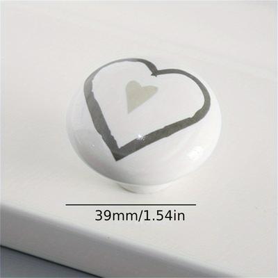 TEMU 2-pack Xjiuda Ceramic Cabinet Knobs, Decorative Bar Pulls For Bedroom And Kitchen Cabinets, Single Hole Furniture Handles Image
