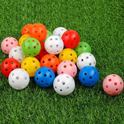TEMU 24pcs 42mm Hollow Practice Golf Balls - Abs, Beginners & Indoor/