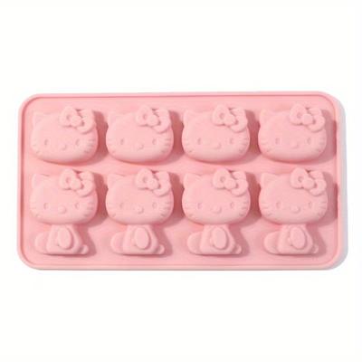 TEMU 8-cell Silicone Ice Cube Tray With Colorful Animal Shapes - Cute Cat & , & Easy To Clean, ' Parties & Home Fun, Tray | Design | Flexible Ice Mold, Cute Ice Trays Image