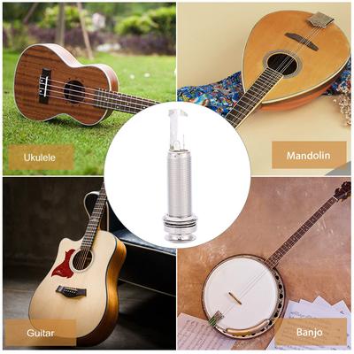 TEMU Copper Mono End Pin Jack Socket For Electric Guitar Ukulele Pickup (silvery)