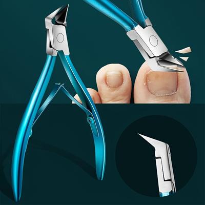 TEMU Stainless Steel Toenail Clippers - Classic Style Straight Edge Nail Clipper For Toenail Care, Heavy Duty Unscented Nail Trim Tool, No Accessory Image