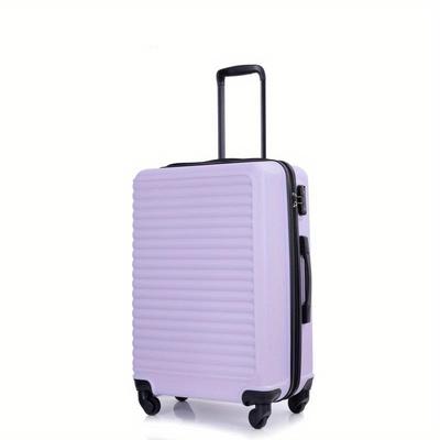 TEMU Hard Shell Suitcase, Rolling Suitcase, Travel Suitcase, , Abs Material, Tsa Customs Lock, 68x44.5x27.5, Light Purple Image