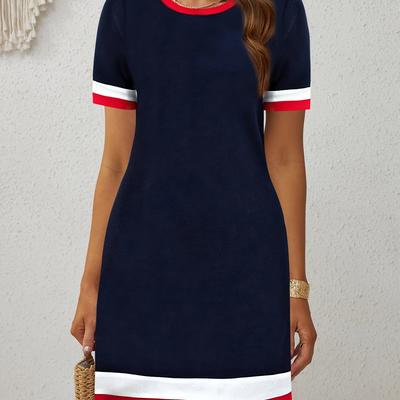 TEMU Plus Size Women's Summer Short Sleeve Dress Image