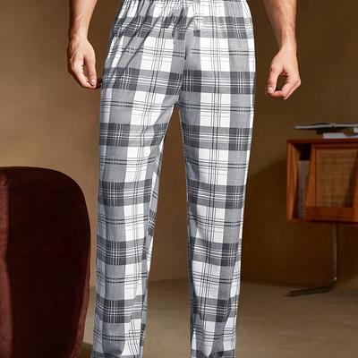 TEMU Spring And Summer Men's Comfortable Sleep Pants Long Pants Autumn And Winter Lightweight Pants Elastic Waist Fitness Pants Pajama Single Pocket Long Home Pants Image