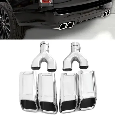 2Pcs/lot Stainless Steel SVO Quad Exhaust Tailpipes Tips For Range Rover L405 Autobiography Muffler Tip Nozzle Tailpipe