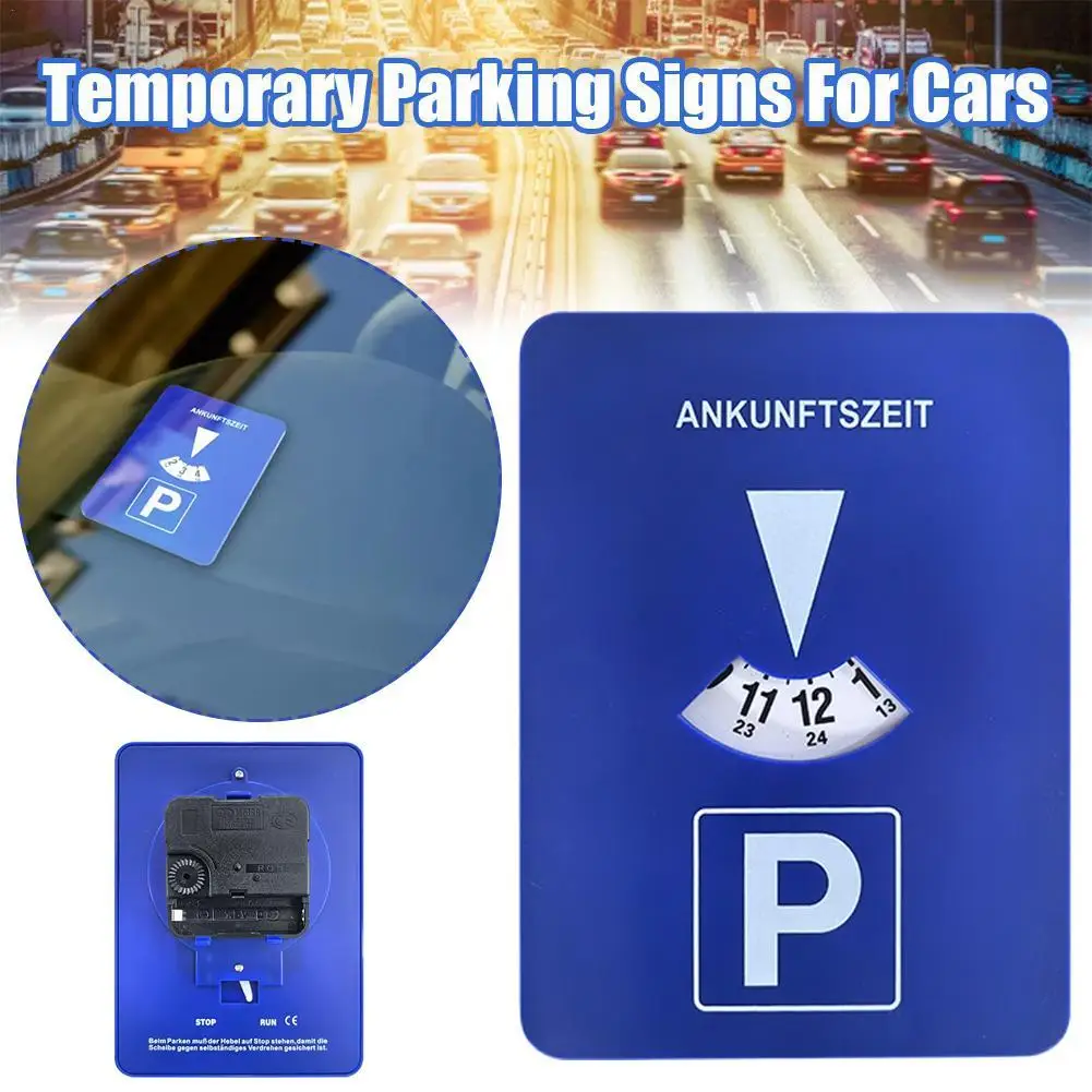 Digitaler Parktimer, Kunststoff-Parklock, Schild, blau, tragbares Uhrwerkzeug für Parkverfolgungsmessgeräte, Autozubehör Image
