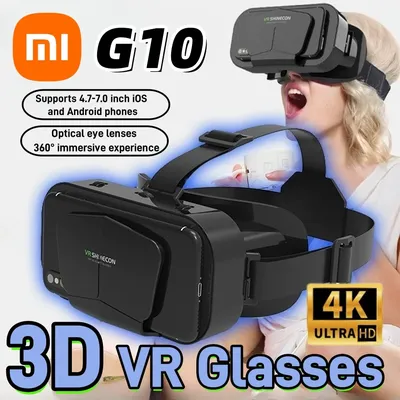 Xiaomi G10 4K Riesenbildschirm Virtual Reality 3D-Brille Google Cardboard Box VR-Helm für 4,7-7" Image