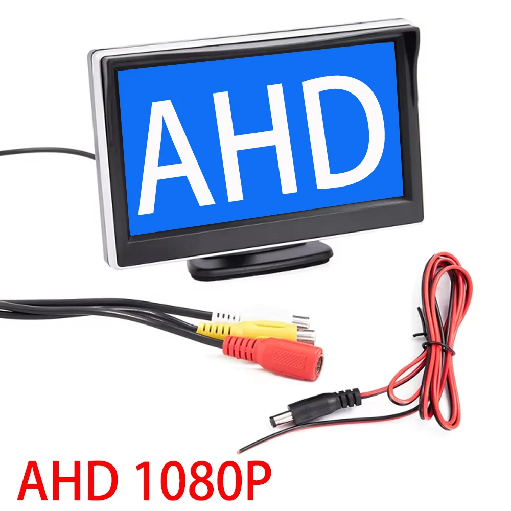 AHD 1080P Auto Monitor 5 zoll Bildschirm Für Rückansicht Reverse Kamera TFT LCD Display HD Digitale Farbe