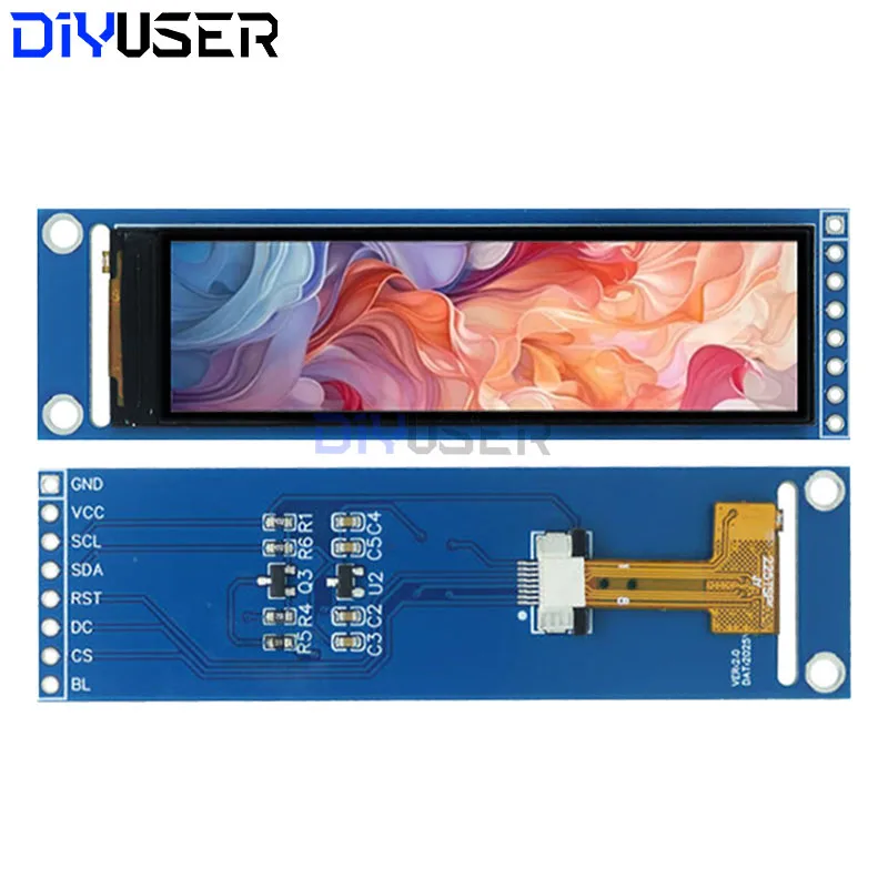 DIYUSER 2,25-Zoll-TFT-LCD ST7789 kleiner Bildschirm 76 * 284-Modul LCD-Vollansicht SPI-Farbbildschirm Image