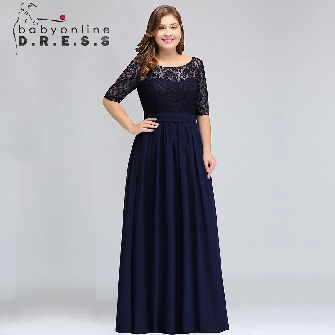 Baby online elegantes Brautkleid mit einem 3/4 Aleeved Chiffon Kleid mit Spitze Mieder Illusion Ärmel voll gefüttert Reiß verschluss Image