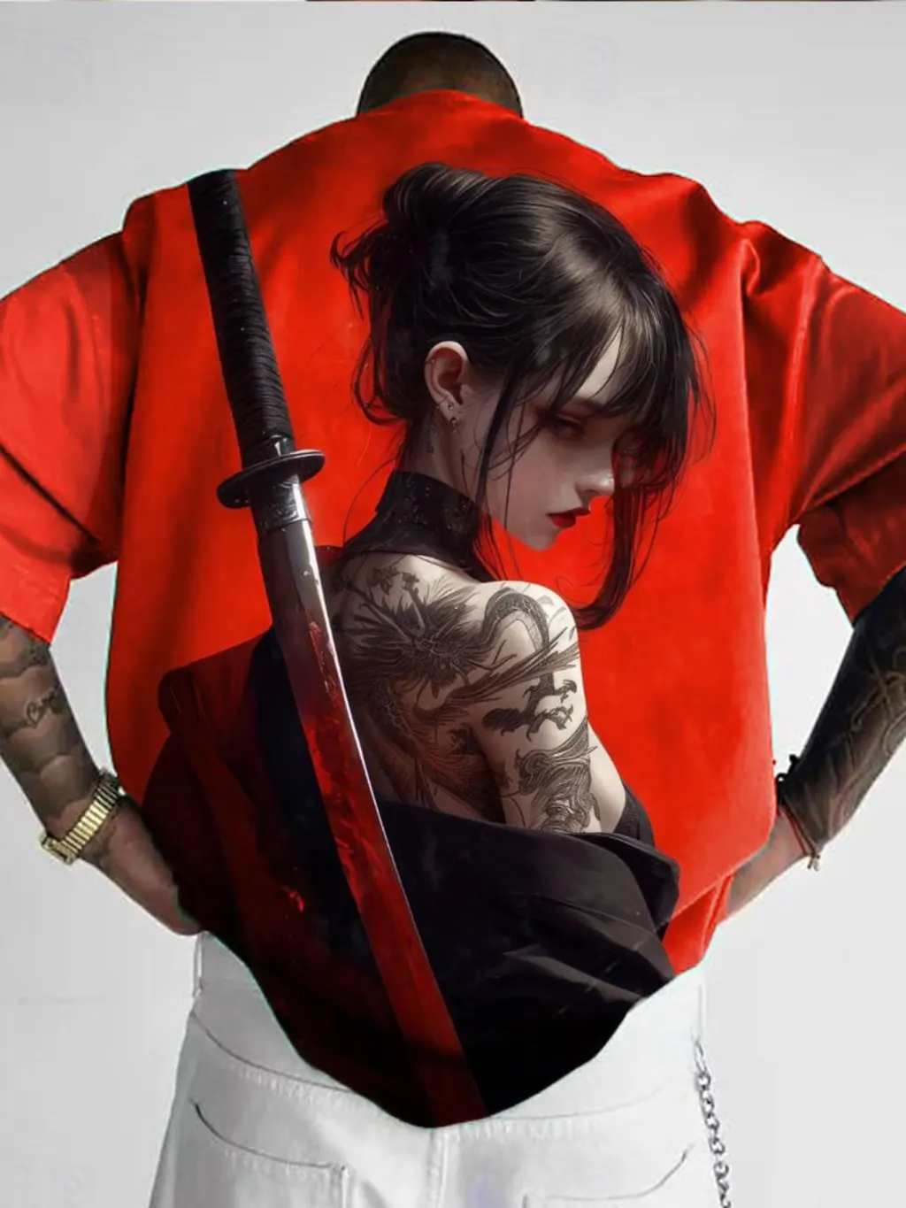 2025 Herrenmode T-Shirt Herren bekleidung Hip Hop 3D HD Druck Anime Mädchen Tops Kurzarm Straße großes Hemd Image