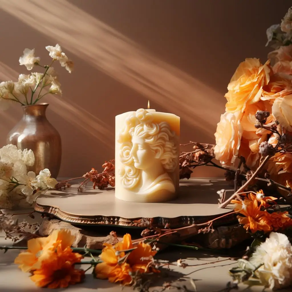 Aromakerzen-Silikonform für die DIY-Heimdekoration; eine Steindekorationsform zur Duftdiffusion Image