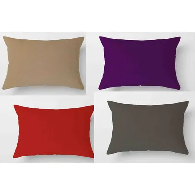 30 x 50 cm einseitiger Kissenbezug aus einfarbigem Polyester-Leinen, dekoratives Schlafzimmerkissen, Image