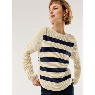 Walbusch Damen Breton-Pullover Baumwollmix Weiss mehrfarbig Image