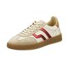 Sneaker GANT "Cuzima", Damen, Gr. 36, beige (beige, rot), Leder, Veloursleder, metallic, modisch, Schuhe Retrosneaker, Schnürschuh, Retro Sneaker im Vintage-Design